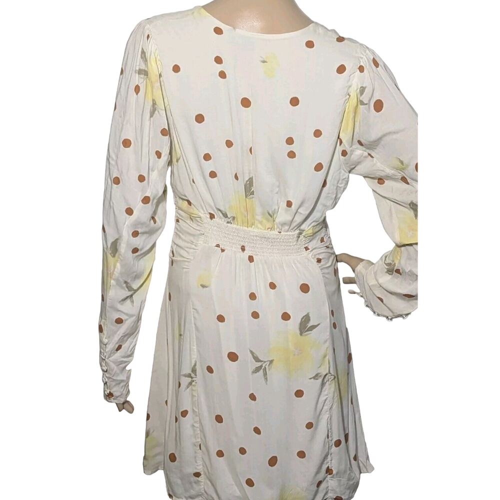 Free People Date Night Sunshine Off-White Floral Mini Dress Size Small - Picture 3 of 11